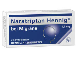 NARATRIPTAN Hennig bei Migrne 2,5 mg Filmtabl.