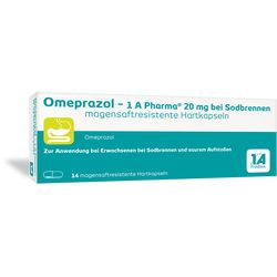 OMEPRAZOL-1A Pharma 20 mg bei Sodbrennen HKM