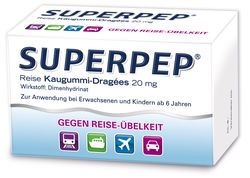 SUPERPEP Reise Kaugummi Dragees 20 mg