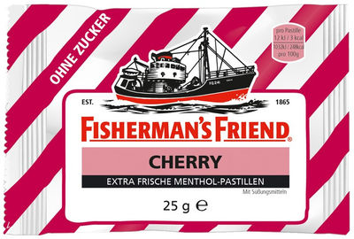 FISHERMANS FRIEND Cherry ohne Zucker Pastillen